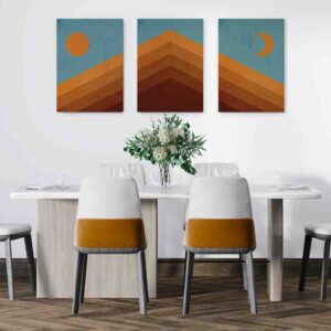 Abstracto glorioso 3 pz Cuadros modernos para sala y comedor