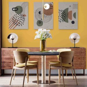Estruendo 3 pz Cuadros para comedor modernos