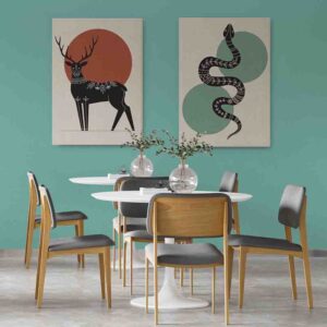Ondulaciones 2 pz Pintura para cuarto de hombre