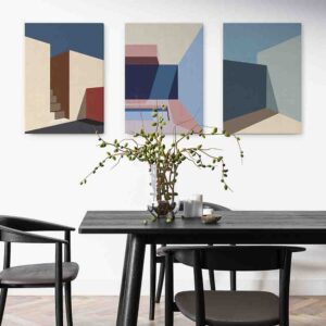 Paralelo 3 pz Pintura para el comedor