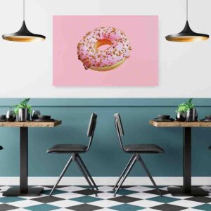 Cuadros para comedor en canvas Dona de fresa