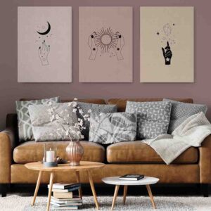 Místico mágico 3 pz Pinturas con colores calidos