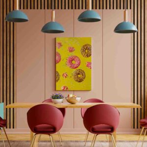Cuadros decorativos para comedor pinturas Donas colores 2