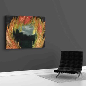 Pintura abstracta moderna El paisaje ardiente