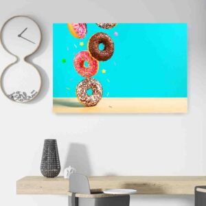 Cuadros decorativos para comedor canvas Donas colores 3