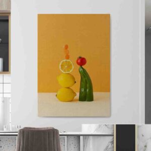 Cuadros para comedor minimalista decoracion pared Escultura con limones