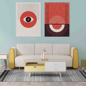 Trance 2 pz Pintura minimalista geometrica oferta