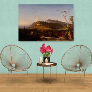 Pintura atardecer Casa de montaña Catskill de Jasper Francis Cropsey
