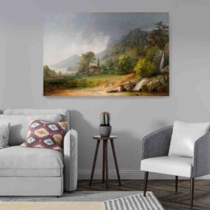 Paisajes pinturas famosas Pasando la ducha en una tarde de primavera de Jasper Francis Cropsey