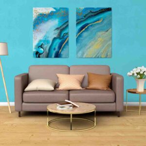 Oleaje marino 2 pz Pinturas para sala