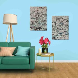 Alken 2 pz Cuadros para sala abstracto oferta