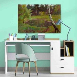 Pintura de paisajes hermosos Lago del bosque de Józef rapacki