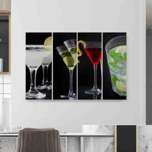 cuadros modernos para comedor canvas Tragos coloridos