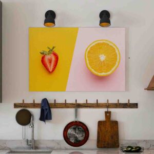 Cuadros para comedor elegantes decorativos Fresa y naranja