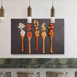 Cuadro de frutas para comedor decoracion pared Superior de nueces y cacahuates