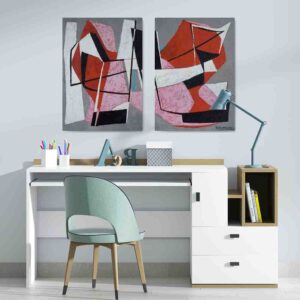Enrico Prampolini 2 pz Cuadros decorativos abstractos