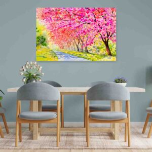 Cuadro para comedor Paisaje flor puple