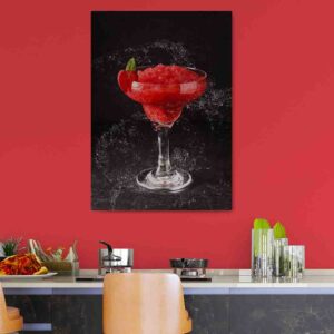 Cuadros modernos para sala y comedor canvas Cóctel margarita fresa