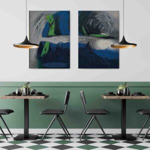 Yo YoungkuK 1963 2 pz Pinturas abstractas modernas oferta