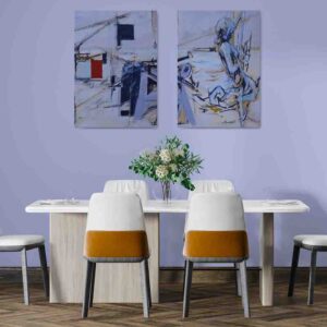 Pintura surrealista 2 pz Pinturas de arte abstracto