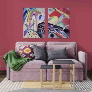 Zig Zags - Vasili Kandinski 2 pz Cuadros para sala