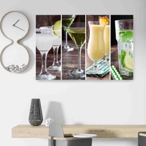 Cuadro de frutas para comedor decoracion pared Piña colada