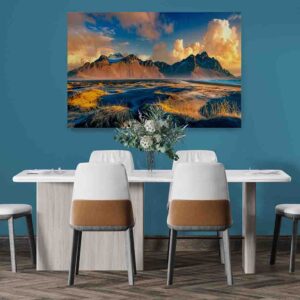 Pinturas de cuartos Montañas vestrahorn en stokksnes