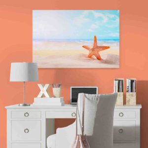 Pintura Del Mar en canvas Estrellas de mar en verano playa soleada