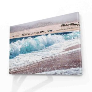 Cuadro De Mar pinturas Olas espumosas en tiempo soleado