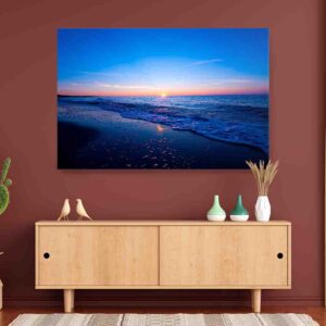 Cuadro De Mar pinturas Puesta de sol sobre el mar