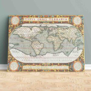 Cuadros modernos para comedor Typus orbis terrarum - Abraham Ortelius