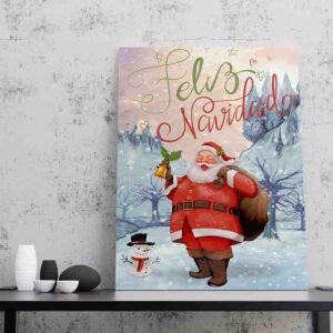 Cuadros canvas navideños Feliz navidad santa claus