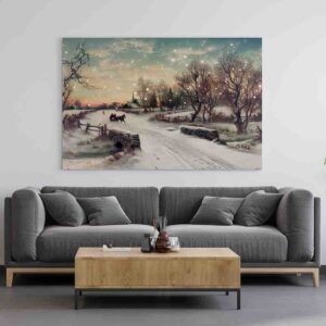 Cuadros canvas navideños Pueblo navideño