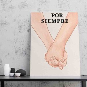 Cuadro en canvas del dia del amor y la amistad 5
