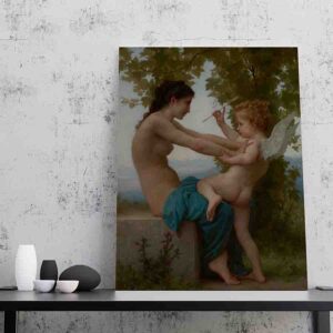 Pinturas De Mujeres Modernos En Canvas A Young Girl Defending Herself Against Love