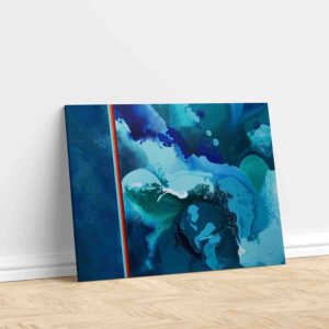 Cuadro Decorativo Abstracto Mar Olas Azul En Canvas Ahora… antes