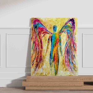 Cuadros De Ángeles En Canvas Para Recamara Angel colorido