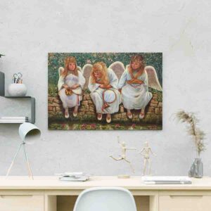 Cuadros De Ángeles En Canvas Para Recamara Angelitos