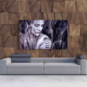 Pinturas De Mujeres Modernos En Canvas Arbol reflejando una mujer