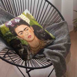 Cojines Decorativos De Autorretrato con collar de espinas y colibr?  - Frida Kahlo