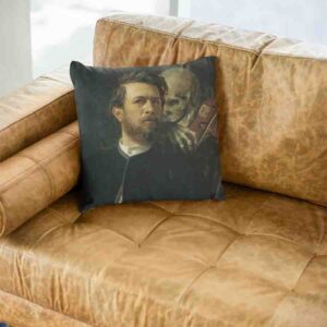 Cojines Decorativos De Autorretrato con la Muerte tocando el viol?n  - Arnold B?cklin