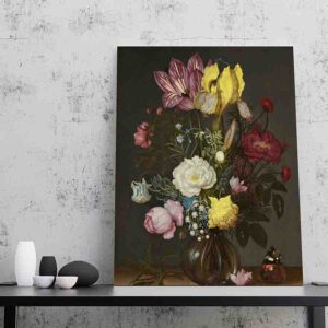 Cuadros De Flores Para Sala Canvas Bouquet of Flowers in a Glass Vase