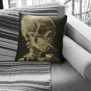 Cojines Decorativos De Calavera con un cigarrillo - Vincent van Gogh