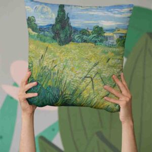 Cojines Decorativos De Campo de trigo verde con cipr?s - Vincent van Gogh