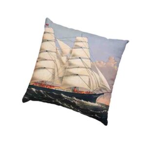 Cojines Estilo Vintage Mod. Clipper Ship Three Brothers - Currier & Ives