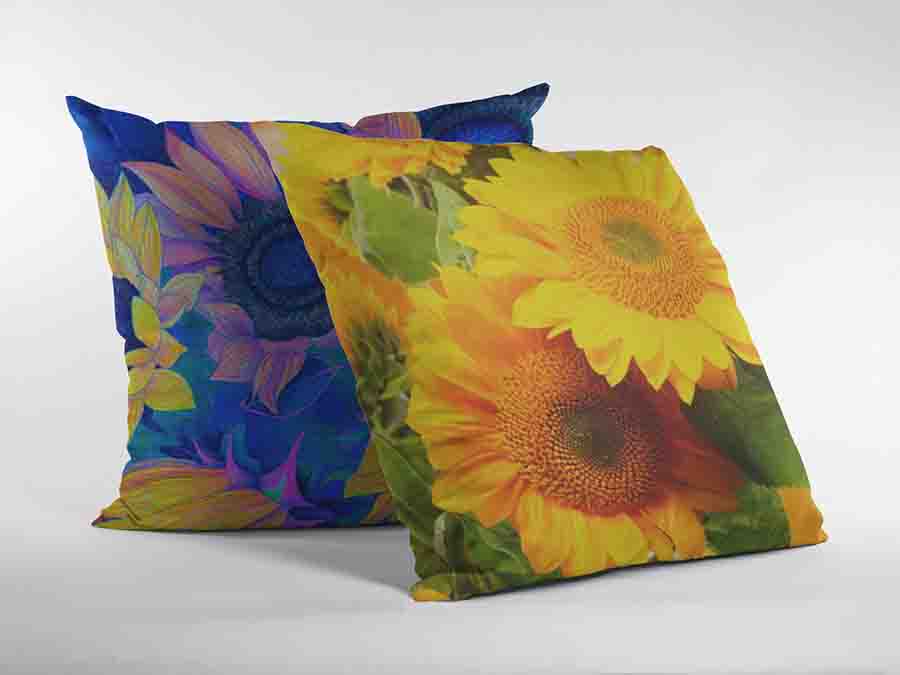 Cojines Decorativos 2 Piezas De Girasoles De Colores - SuperCreativa  ?Tienda 100% Confiable ✓Decoración ✓Fiestas ✓Moda