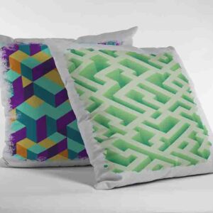 Cojines Decorativos 2 Piezas De Laberinto 3D