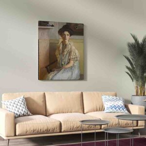 Pinturas De Mujeres Modernos En Canvas Lady With a Bowl of Violets