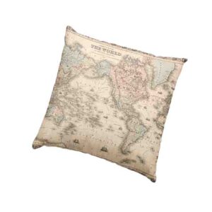 Cojines Decorativos De Estilo Vintage Mod.  Mapa del mundo (1858) - JH Colton & Co