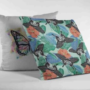 Cojines Decorativos 2 Piezas De Mariposas